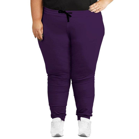 Dark Purple Joggers PLUS (MPU2-MU-DA) - Woman Front PLUS