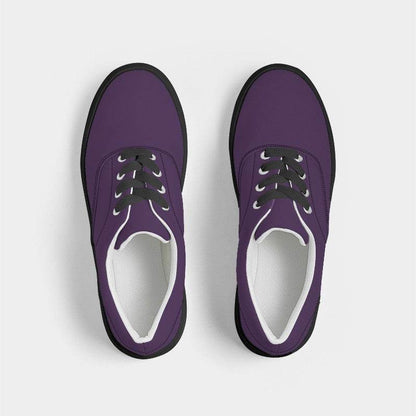 Dark Purple Men's Canvas Sneakers (MPU2-MU-DA) - Top