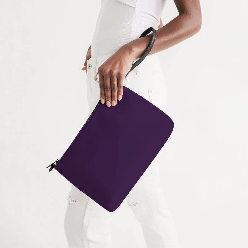 Dark Purple Zip Pouch (MPU2-MU-DA) - Side Holding