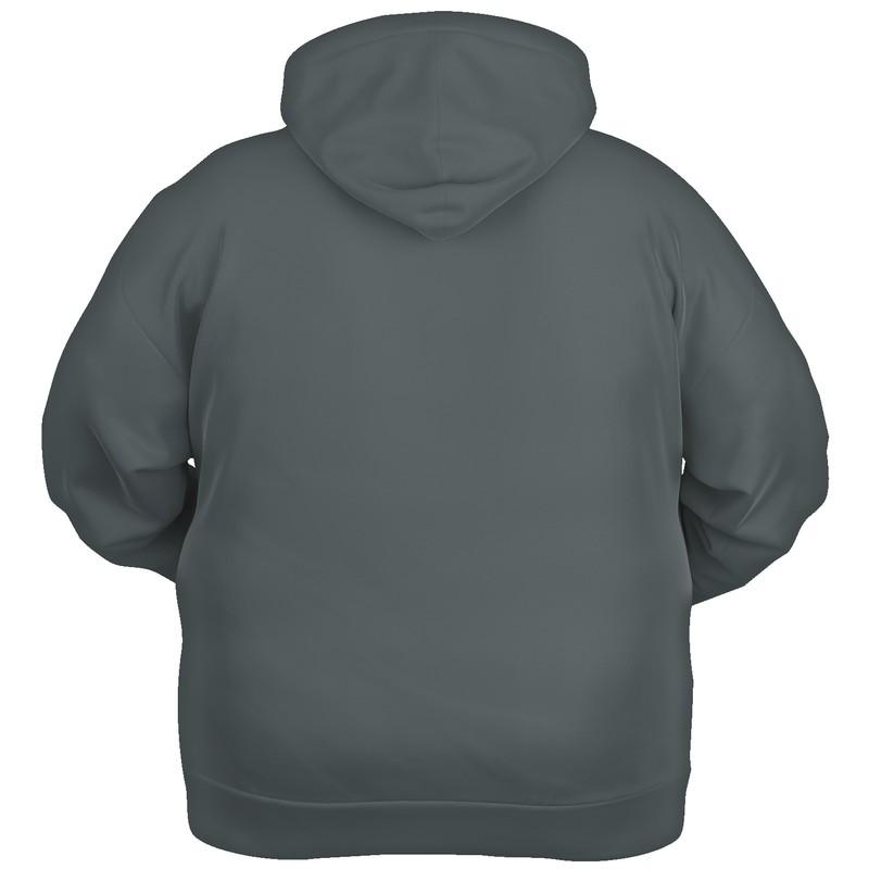 Dark Shaded Blue-Green Gray Hoodie (C10M0Y5K80) - Ghost Back PLUS