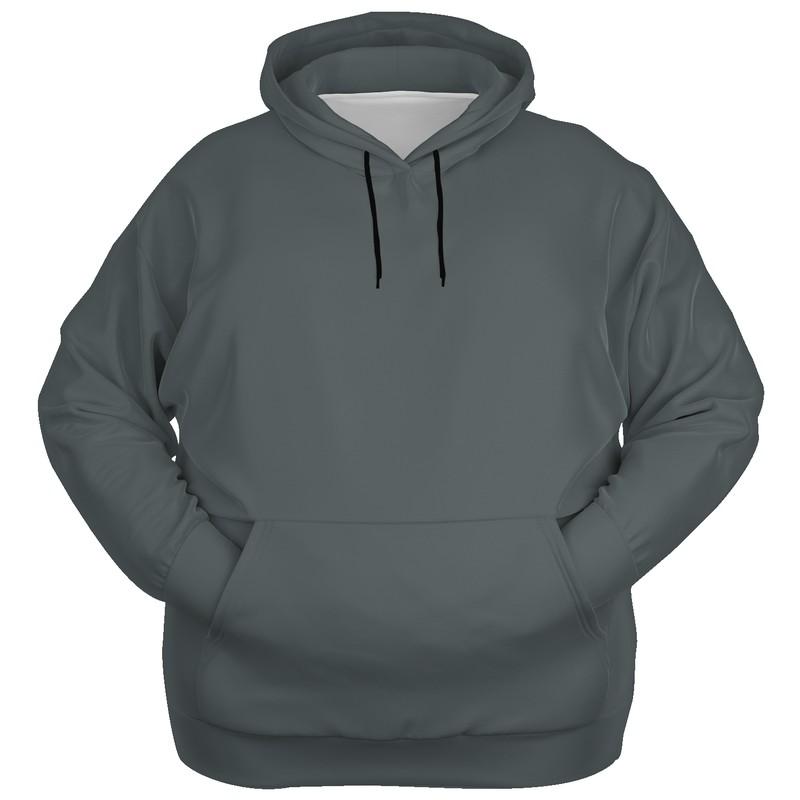 Dark Shaded Blue-Green Gray Hoodie (C10M0Y5K80) - Ghost Front PLUS