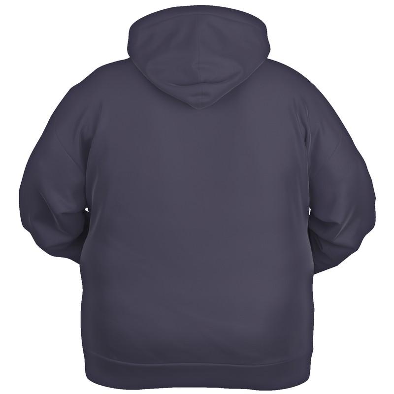 Dark Shaded Blue Gray Hoodie (C30M30Y0K80) - Ghost Back PLUS