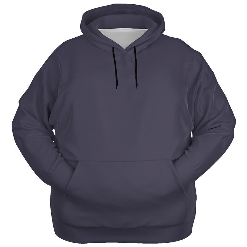 Dark Shaded Blue Gray Hoodie (C30M30Y0K80) - Ghost Front PLUS