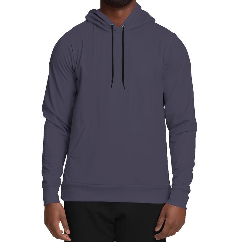 Dark Shaded Blue Gray Hoodie (C30M30Y0K80) - Man Front