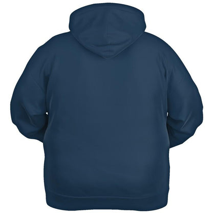 Dark Shaded Blue Hoodie (C60M30Y0K80) - Ghost Back PLUS