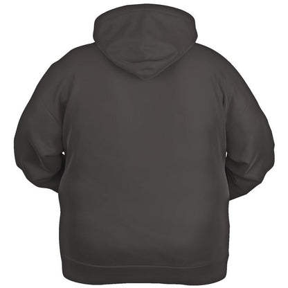 Dark Shaded Brown Hoodie (C30M30Y30K80) - Ghost Back PLUS