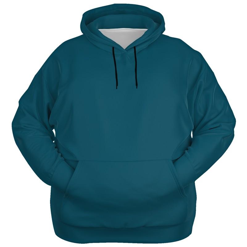 Dark Shaded Cyan Hoodie (C60M0Y0K80) - Ghost Front PLUS