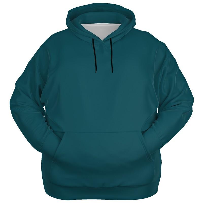 Dark Shaded Cyan Hoodie (C60M0Y15K80) - Ghost Front PLUS