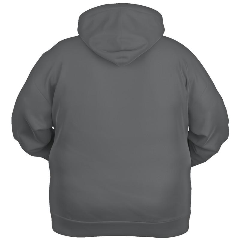 Dark Shaded Gray Hoodie (C0M0Y0K80) - Ghost Back PLUS