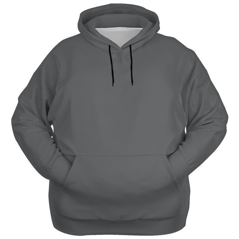 Dark Shaded Gray Hoodie (C0M0Y0K80) - Ghost Front PLUS