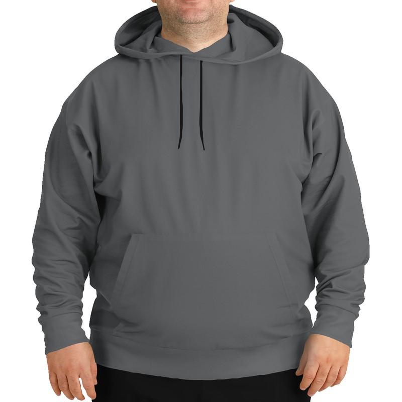 Dark Shaded Gray Hoodie (C0M0Y0K80) - Man Front PLUS