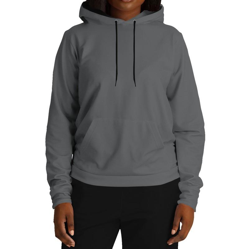 Dark Shaded Gray Hoodie (C0M0Y0K80) - Woman Front