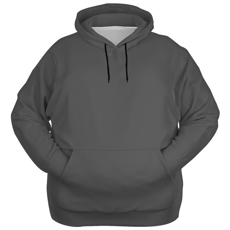 Dark Shaded Gray Hoodie (C10M10Y10K80) - Ghost Front PLUS