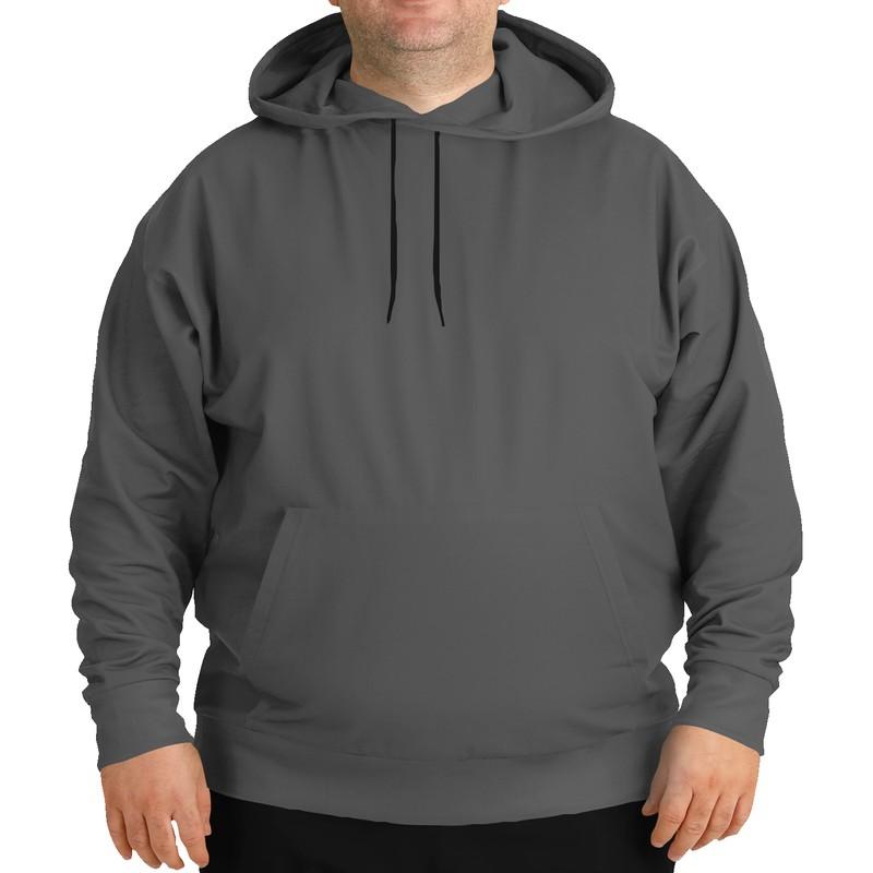 Dark Shaded Gray Hoodie (C10M10Y10K80) - Man Front PLUS