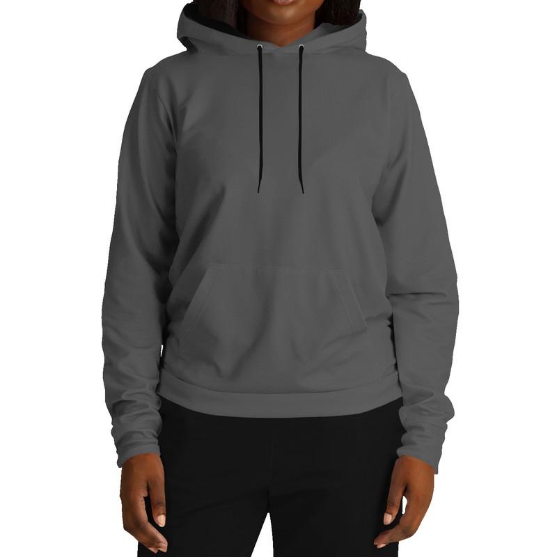 Dark Shaded Gray Hoodie (C10M10Y10K80) - Woman Front