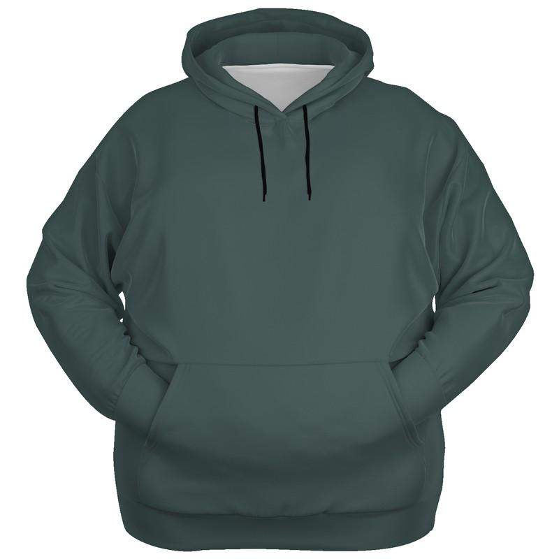 Dark Shaded Green Gray Hoodie (C30M0Y22K80) - Ghost Front PLUS