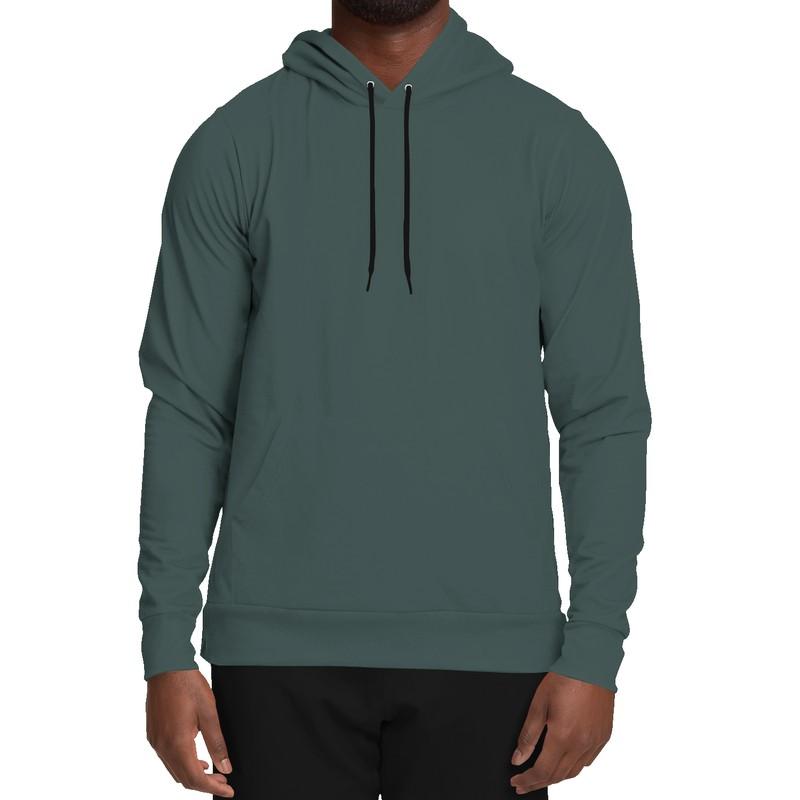 Dark Shaded Green Gray Hoodie (C30M0Y22K80) - Man Front