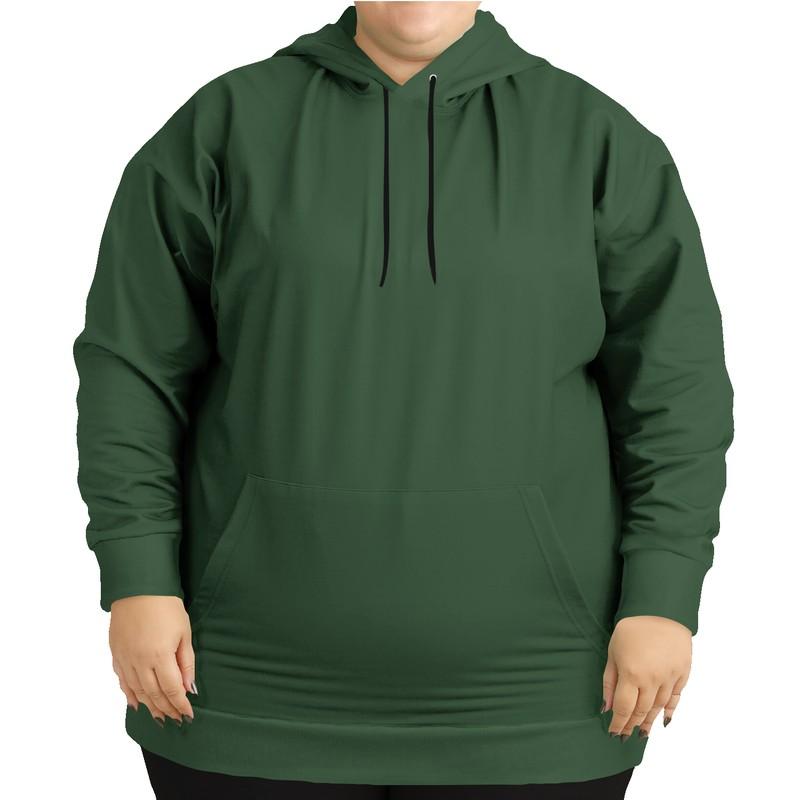 Dark Shaded Green Hoodie (C45M0Y60K80) - Woman Front PLUS