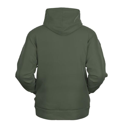 Dark Shaded Warm Green Gray Hoodie (C15M0Y30K80) - Ghost Back