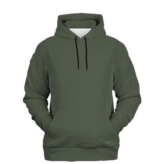 Dark Shaded Warm Green Gray Hoodie (C15M0Y30K80) - Ghost Front