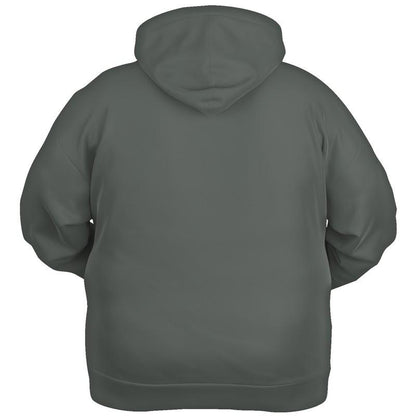 Dark Shaded Warm Green Gray Hoodie (C5M0Y10K80) - Ghost Back PLUS