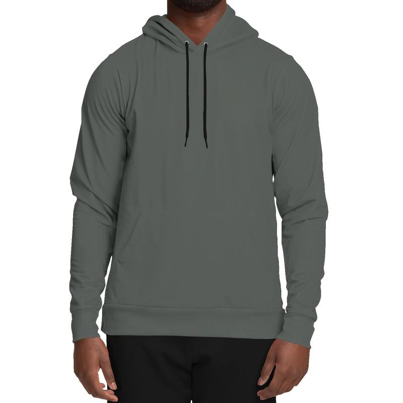 Dark Shaded Warm Green Gray Hoodie (C5M0Y10K80) - Man Front