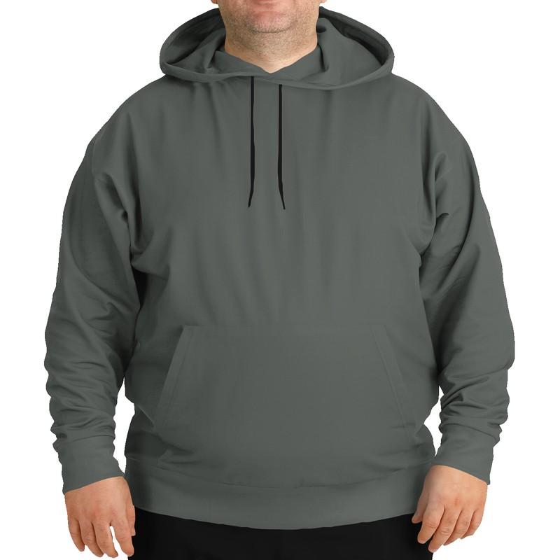 Dark Shaded Warm Green Gray Hoodie (C5M0Y10K80) - Man Front PLUS