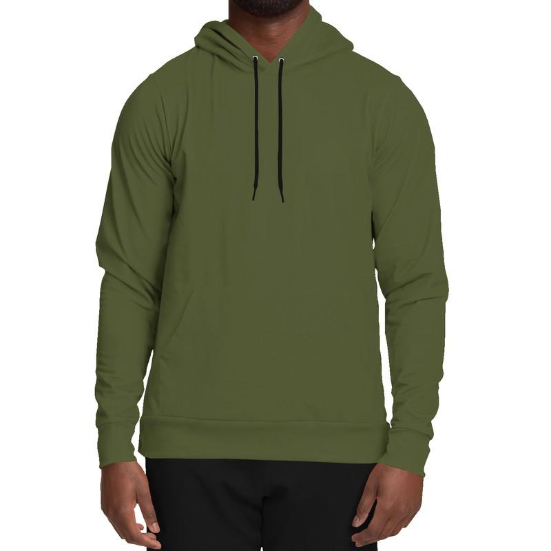 Dark Shaded Warm Green Hoodie (C15M0Y60K80) - Man Front