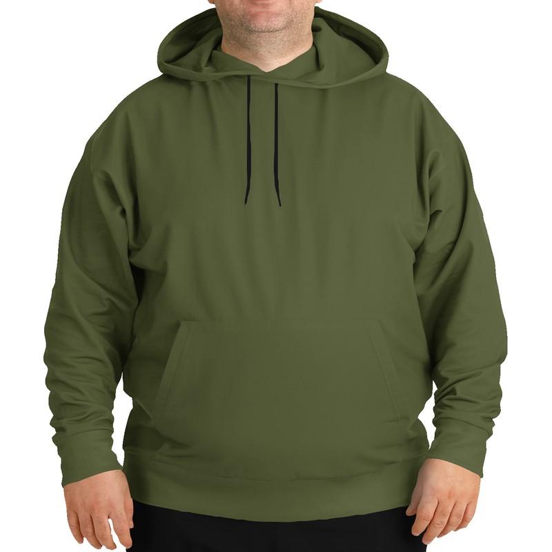 Dark Shaded Warm Green Hoodie (C15M0Y60K80) - Man Front PLUS