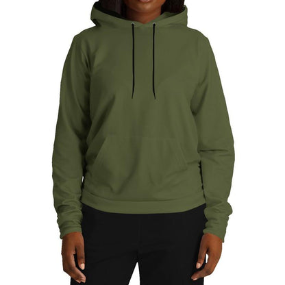 Dark Shaded Warm Green Hoodie (C15M0Y60K80) - Woman Front