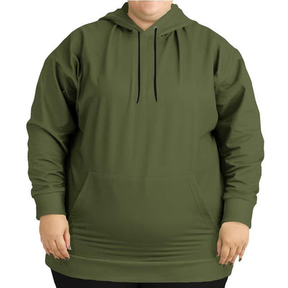 Dark Shaded Warm Green Hoodie (C15M0Y60K80) - Woman Front PLUS