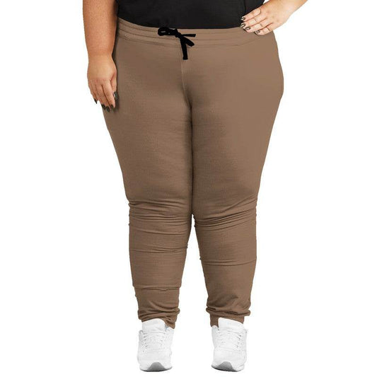 Dark Tan Joggers PLUS (O-FM-ME) - Woman Front PLUS