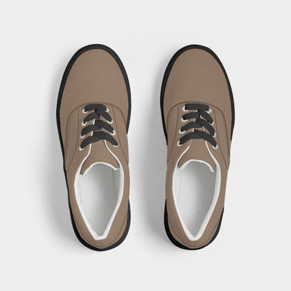 Dark Tan Men's Canvas Sneakers (O-FM-ME) - Top
