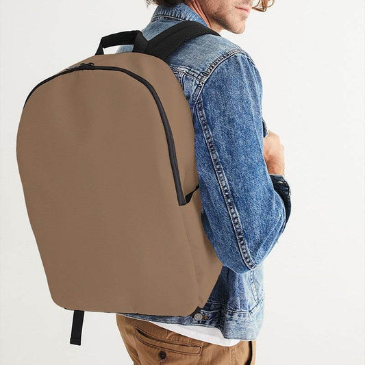 Dark Tan Waterproof Backpack (O-FM-ME) - Man CloseUp