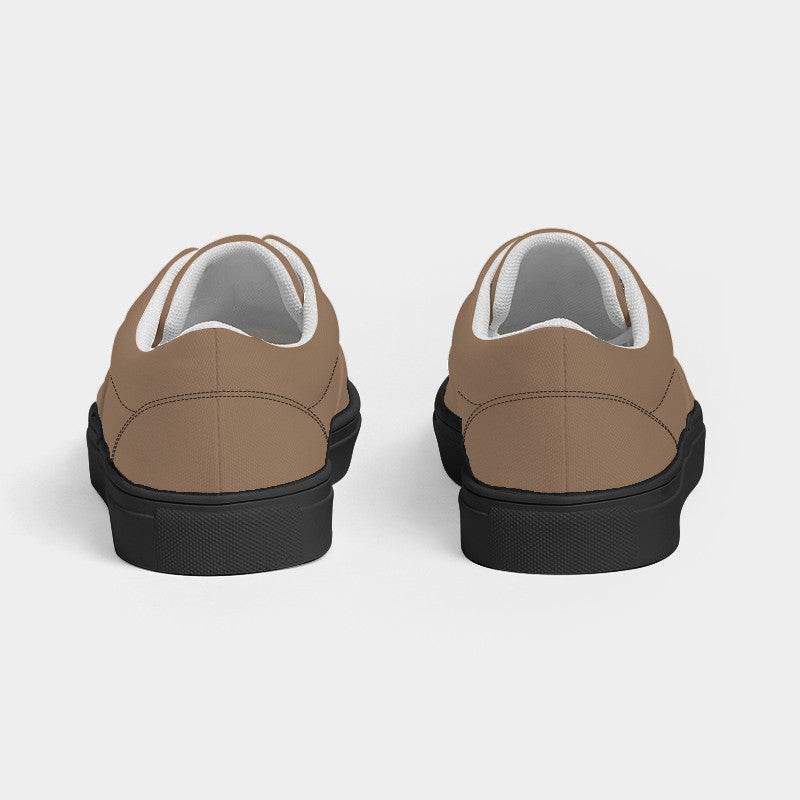 Dark Tan Women's Canvas Sneakers (O-FM-ME) - Back