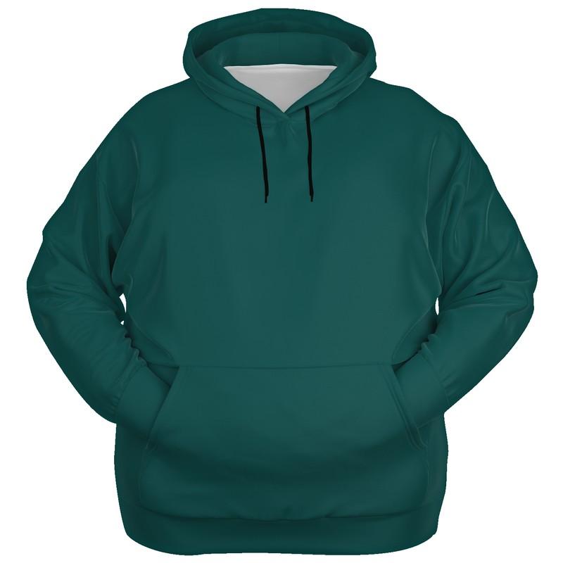 Dark Teal Hoodie (C60M0Y30K80) - Ghost Front PLUS