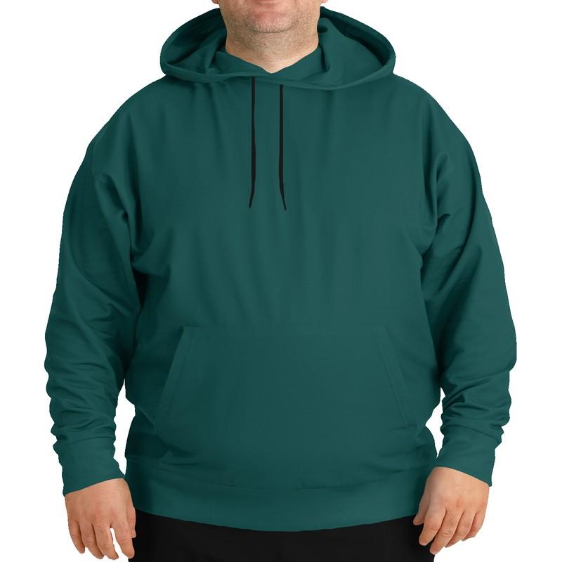 Dark Teal Hoodie (C60M0Y30K80) - Man Front PLUS