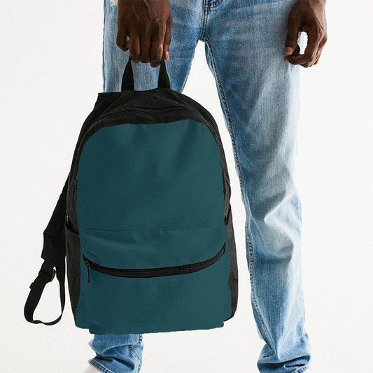 Dark Turquoise Canvas Backpack (C-MU-DE) - Man Holding