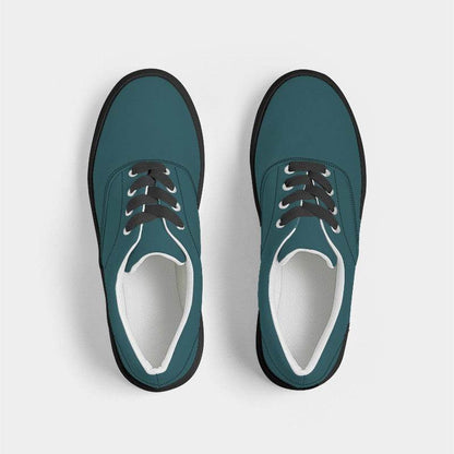 Dark Turquoise Women's Canvas Sneakers (C-MU-DE) - Top