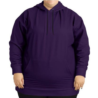 Dark Violet Hoodie (C75M100Y0K80) - Woman Front PLUS