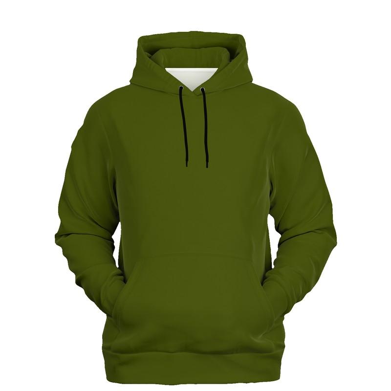 Dark Warm Green Hoodie (C25M0Y100K80) - Ghost Front