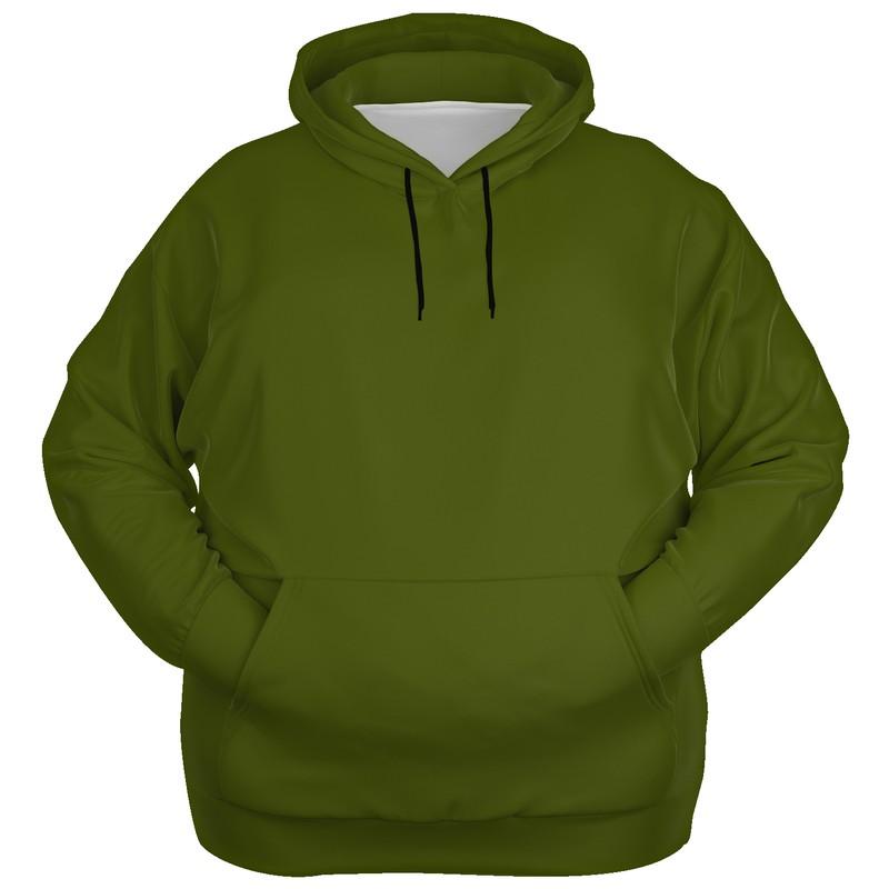 Dark Warm Green Hoodie (C25M0Y100K80) - Ghost Front PLUS