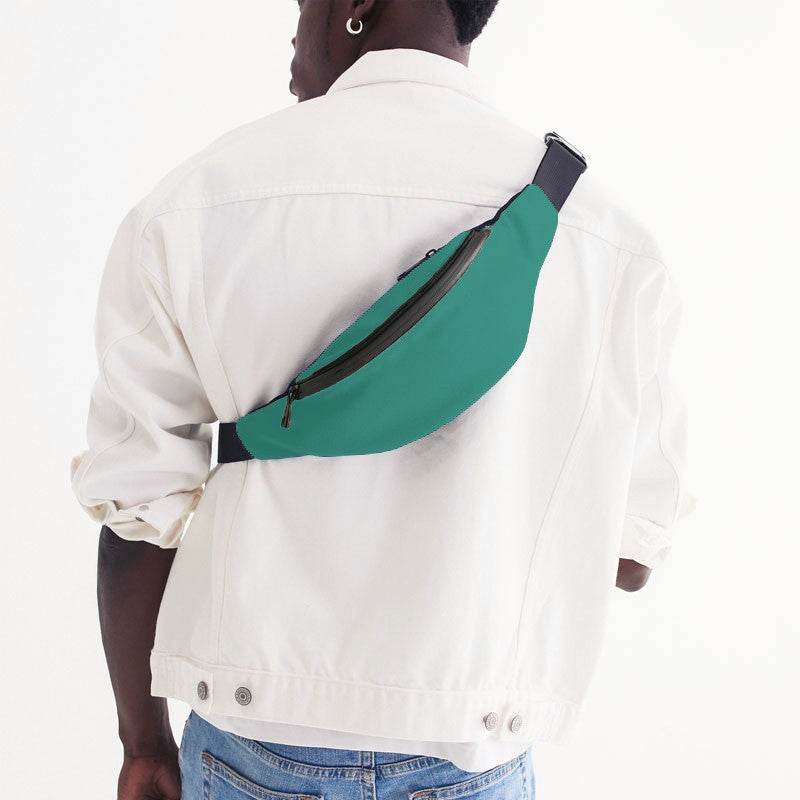 Deep Clear Blue-Green Belt Bag (BG-CL-DE) - Man Back