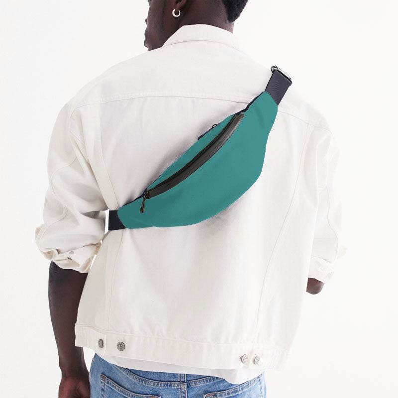 Deep Clear Blue-Green Belt Bag (CBG2-CL-DE) - Man Back
