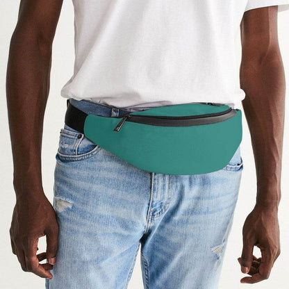 Deep Clear Blue-Green Belt Bag (CBG3-CL-DE) - Man Front CloseUp