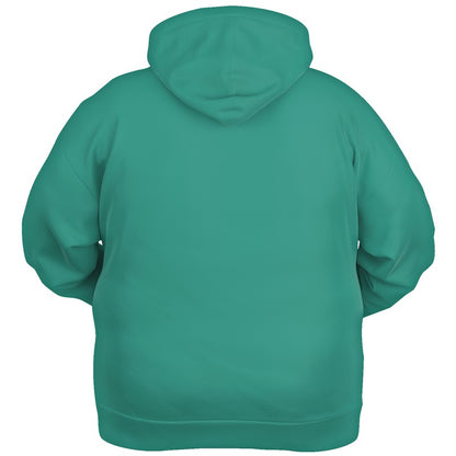 Deep Clear Blue-Green Hoodie PLUS (BG-CL-DE) - Ghost Back PLUS