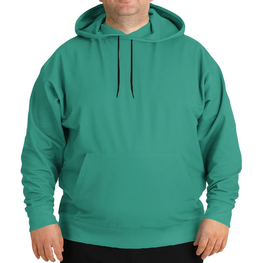 Deep Clear Blue-Green Hoodie PLUS (BG-CL-DE) - Man Front PLUS