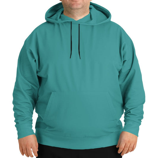 Deep Clear Blue-Green Hoodie PLUS (CBG2-CL-DE) - Man Front PLUS