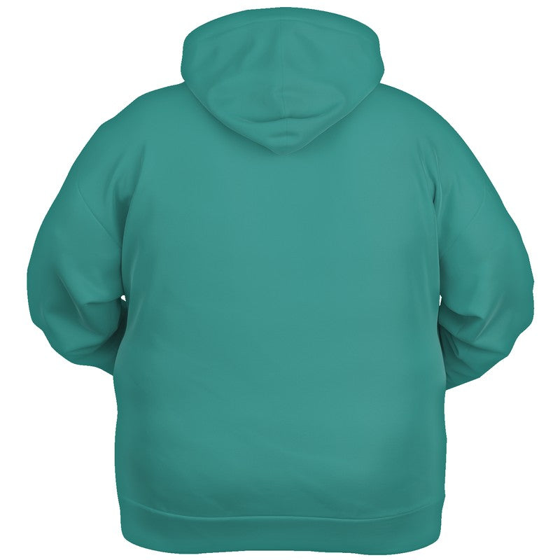 Deep Clear Blue-Green Hoodie PLUS (CBG3-CL-DE) - Ghost Back PLUS