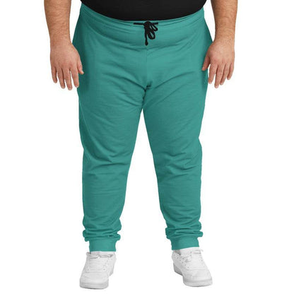 Deep Clear Blue-Green Joggers PLUS (CBG3-CL-DE) - Man Front PLUS
